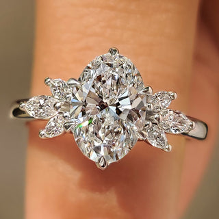 Cushion Hidden Halo Lab Grown Diamond Engagement Ring