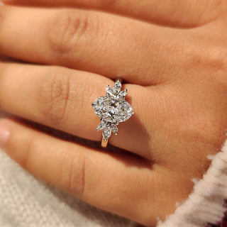 Cushion Hidden Halo Lab Grown Diamond Engagement Ring