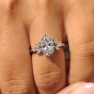 Cushion Hidden Halo Lab Grown Diamond Engagement Ring