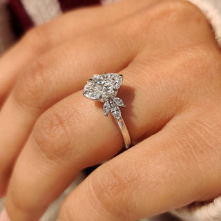 Cushion Hidden Halo Lab Grown Diamond Engagement Ring