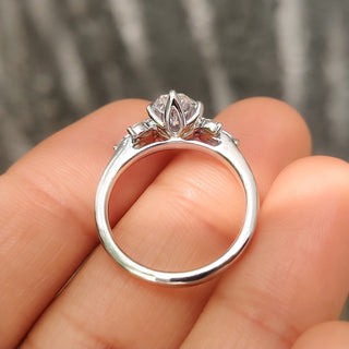 Cushion Hidden Halo Lab Grown Diamond Engagement Ring