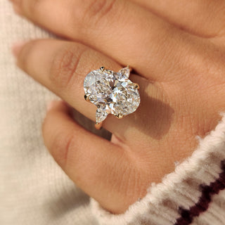 Cushion Hidden Halo Lab Grown Diamond Engagement Ring