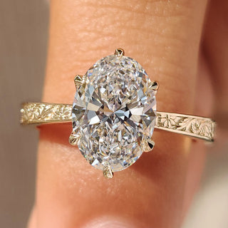Cushion Hidden Halo Lab Grown Diamond Engagement Ring