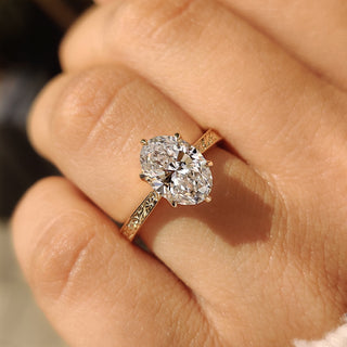 Cushion Hidden Halo Lab Grown Diamond Engagement Ring