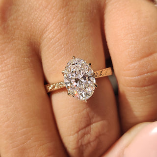Cushion Hidden Halo Lab Grown Diamond Engagement Ring