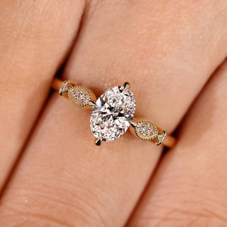 Cushion Hidden Halo Lab Grown Diamond Engagement Ring