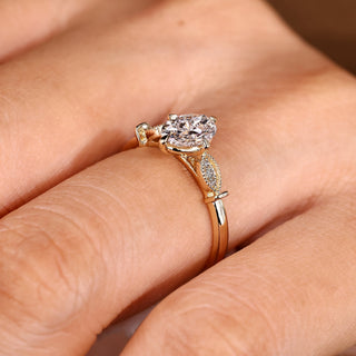 Cushion Hidden Halo Lab Grown Diamond Engagement Ring