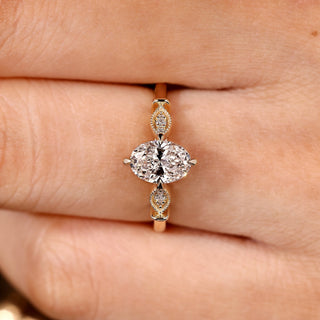 Cushion Hidden Halo Lab Grown Diamond Engagement Ring