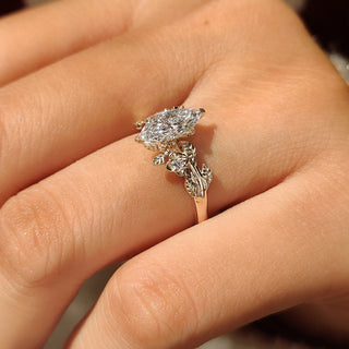 Cushion Hidden Halo Lab Grown Diamond Engagement Ring