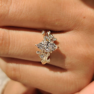 Cushion Hidden Halo Lab Grown Diamond Engagement Ring