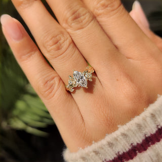 Cushion Hidden Halo Lab Grown Diamond Engagement Ring