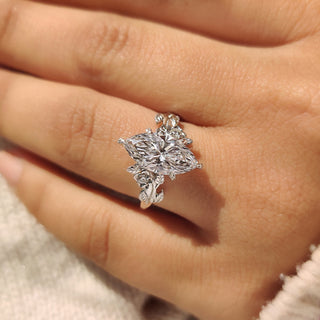 Cushion Hidden Halo Lab Grown Diamond Engagement Ring