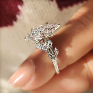 Cushion Hidden Halo Lab Grown Diamond Engagement Ring