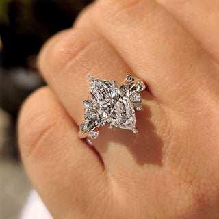 Cushion Hidden Halo Lab Grown Diamond Engagement Ring