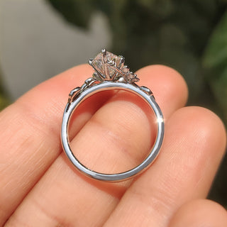 Cushion Hidden Halo Lab Grown Diamond Engagement Ring