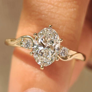 Cushion Hidden Halo Lab Grown Diamond Engagement Ring
