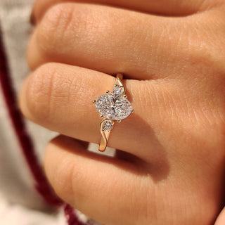 Cushion Hidden Halo Lab Grown Diamond Engagement Ring