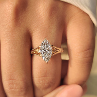 Cushion Hidden Halo Lab Grown Diamond Engagement Ring