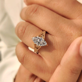 Cushion Hidden Halo Lab Grown Diamond Engagement Ring