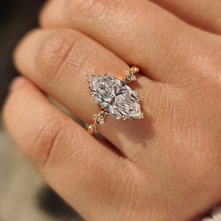 Cushion Hidden Halo Lab Grown Diamond Engagement Ring