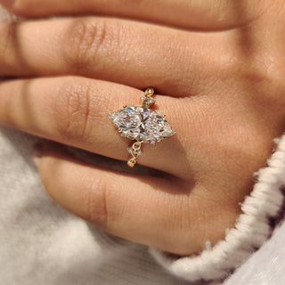 Cushion Hidden Halo Lab Grown Diamond Engagement Ring