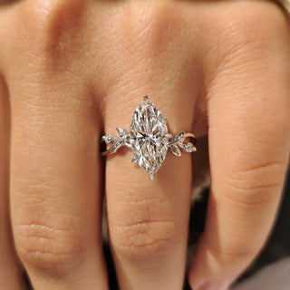 Cushion Hidden Halo Lab Grown Diamond Engagement Ring