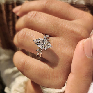 Cushion Hidden Halo Lab Grown Diamond Engagement Ring