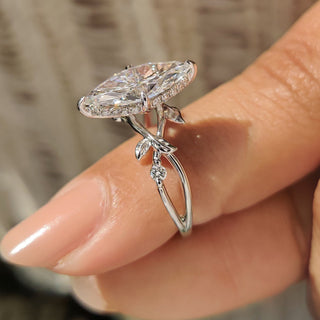 Cushion Hidden Halo Lab Grown Diamond Engagement Ring