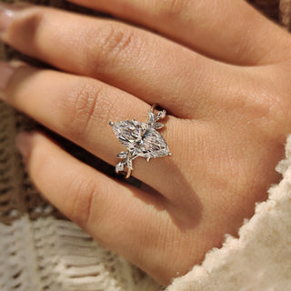 Cushion Hidden Halo Lab Grown Diamond Engagement Ring