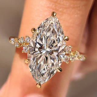 Cushion Hidden Halo Lab Grown Diamond Engagement Ring
