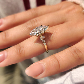 Cushion Hidden Halo Lab Grown Diamond Engagement Ring