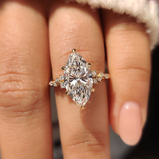 Cushion Hidden Halo Lab Grown Diamond Engagement Ring