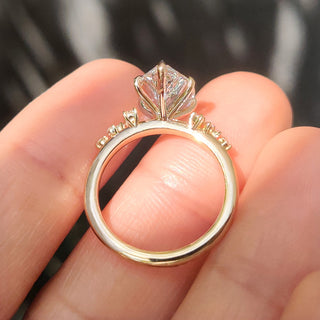 Cushion Hidden Halo Lab Grown Diamond Engagement Ring