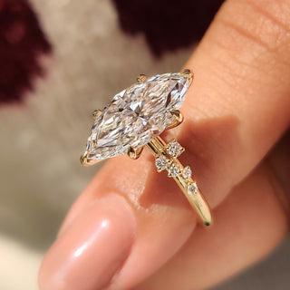 Cushion Hidden Halo Lab Grown Diamond Engagement Ring