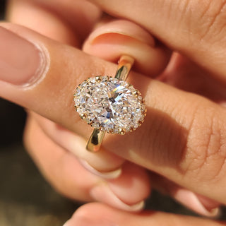 Cushion Hidden Halo Lab Grown Diamond Engagement Ring