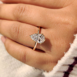 Cushion Hidden Halo Lab Grown Diamond Engagement Ring