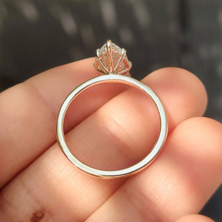Cushion Hidden Halo Lab Grown Diamond Engagement Ring