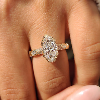 Cushion Hidden Halo Lab Grown Diamond Engagement Ring