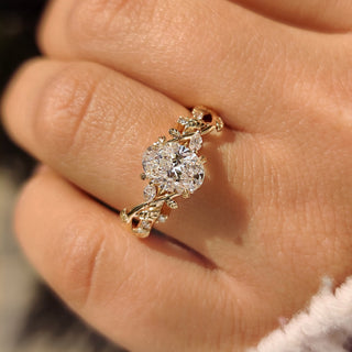 Cushion Hidden Halo Lab Grown Diamond Engagement Ring
