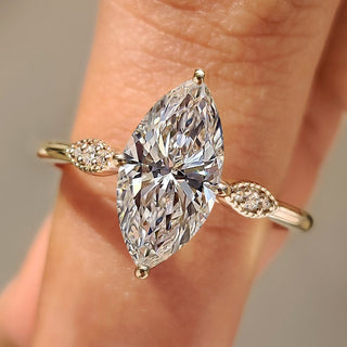 Cushion Hidden Halo Lab Grown Diamond Engagement Ring