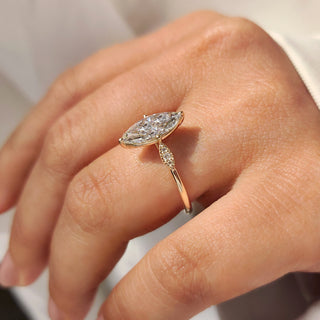 Cushion Hidden Halo Lab Grown Diamond Engagement Ring