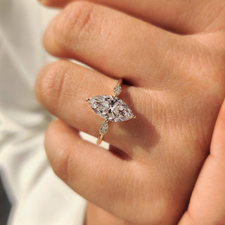 Cushion Hidden Halo Lab Grown Diamond Engagement Ring