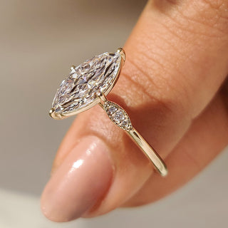 Cushion Hidden Halo Lab Grown Diamond Engagement Ring