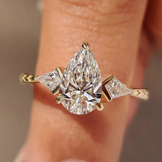 Cushion Hidden Halo Lab Grown Diamond Engagement Ring