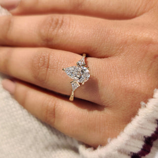 Cushion Hidden Halo Lab Grown Diamond Engagement Ring