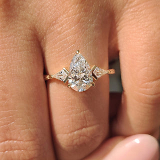 Cushion Hidden Halo Lab Grown Diamond Engagement Ring