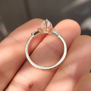 Cushion Hidden Halo Lab Grown Diamond Engagement Ring