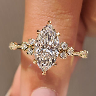 Cushion Hidden Halo Lab Grown Diamond Engagement Ring