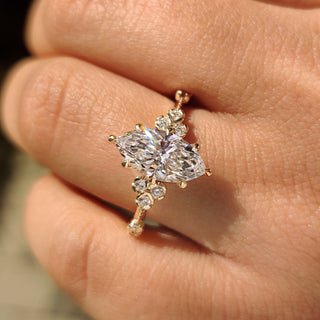 Cushion Hidden Halo Lab Grown Diamond Engagement Ring