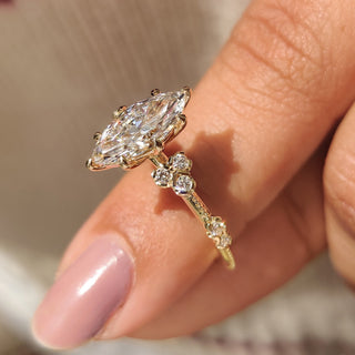 Cushion Hidden Halo Lab Grown Diamond Engagement Ring